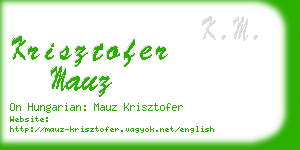 krisztofer mauz business card